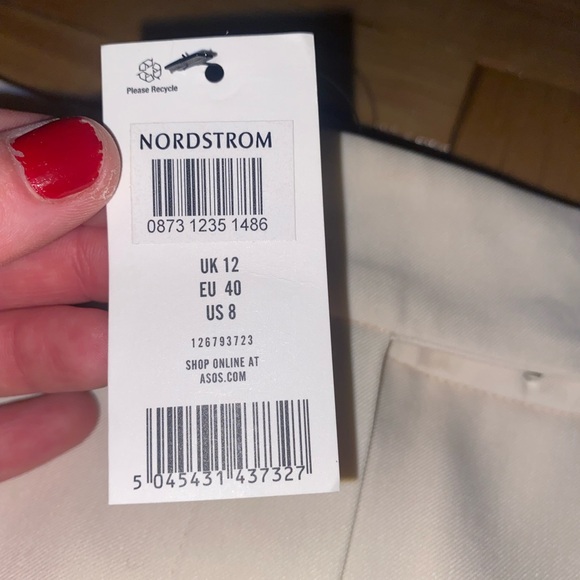 2-item deal! Cream Top Shop tailored blazer and skirt set with pockets - Picture 3 of 9